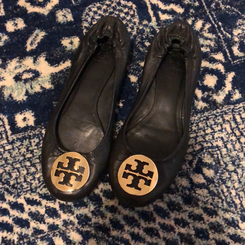 Used black Tory Burch flats